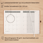 DE 16,4 cm × 21,8 cm Recycled 2027 Weekly Planner Spiral Hardcover