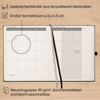 DE 25.9 cm × 21.2 cm 2027 Recycled Weekly Planner Hardcover Calendar Planner