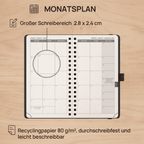 DE Pocket Recycled 2027 Weekly Planner Spiral Hardcover