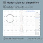 DE A4 Size 15-minute 2027 Spiral Weekly Planner PU Leather Softcover Appointment Book