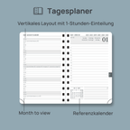 DE A6 Size 2027 Spiral Daily Planner Hardcover Calendar Planner
