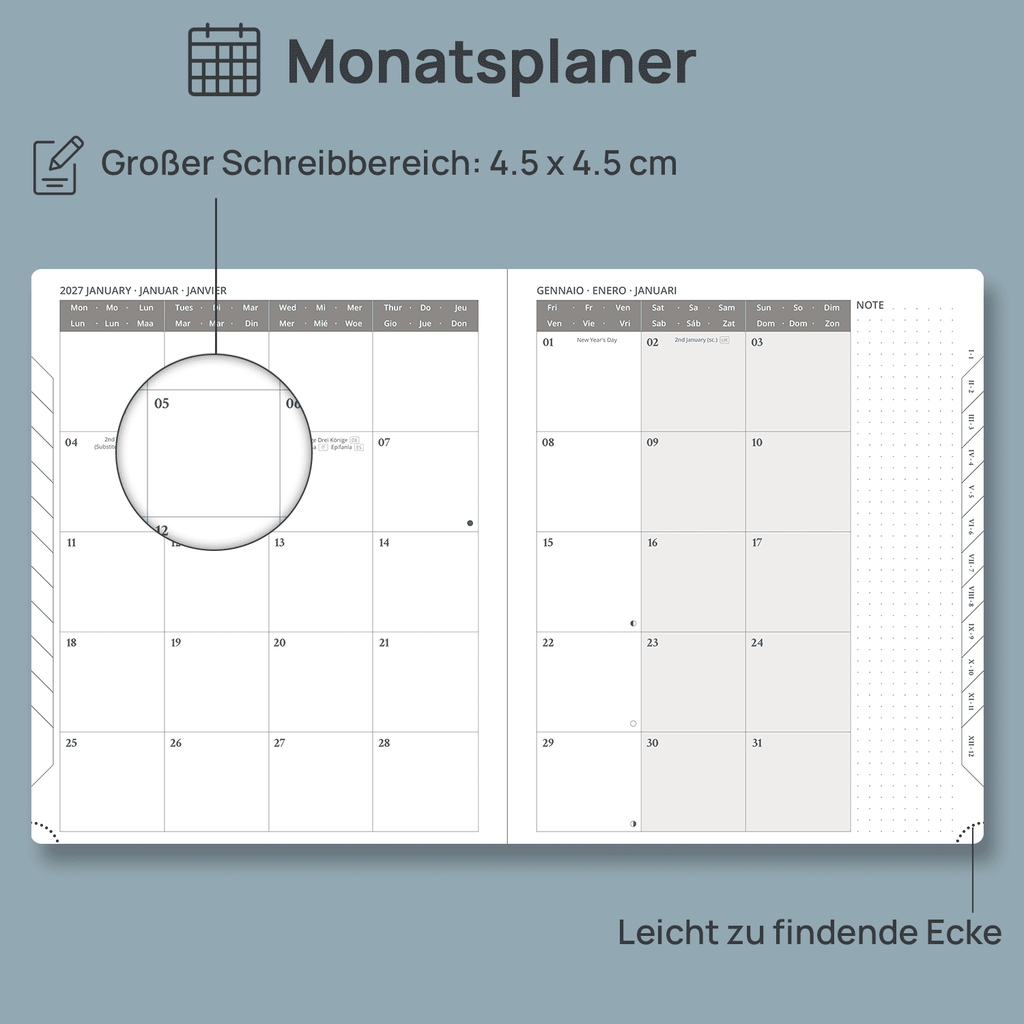 ES Agenda académica semanal 26.5 cm × 21.5 cm 2026-2027 Tapa dura