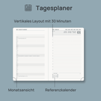 DE A5 Size Daily Planner 2027 Hardcover Calendar Planner
