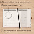 DE 16,4 cm × 21,8 cm Recycled 2027 Weekly Planner Hardcover