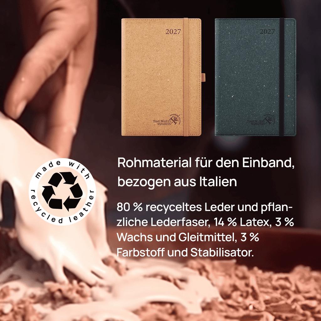 DE A5 Size 2027 Recycled Daily Planner