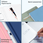 DE 25,9 cm × 21,2 cm 2027 Weekly Planner Horizontal Layout Calendar Planner