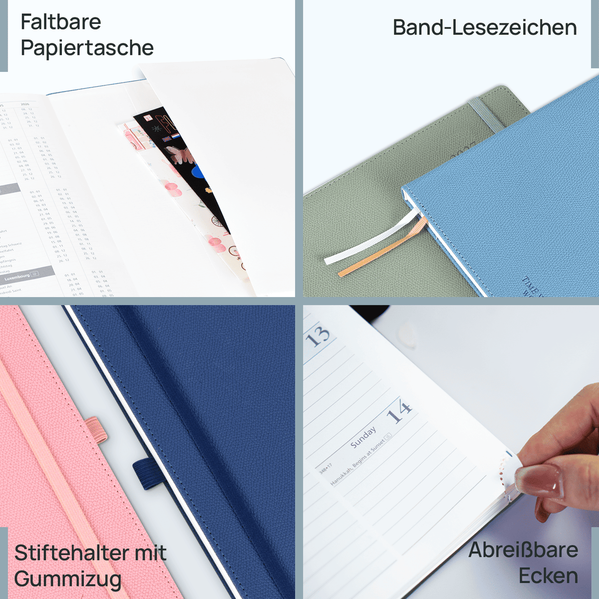 DE 25,9 cm × 21,2 cm 2027 Weekly Planner Horizontal Layout Calendar Planner