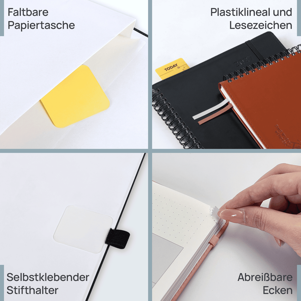 DE A4 Size 15-minute 2027 Spiral Weekly Planner PU Leather Softcover Appointment Book