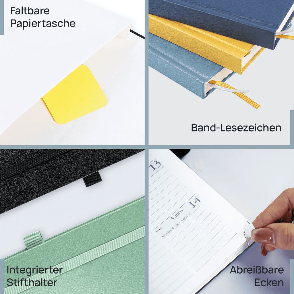 DE 21.8 cm × 16,4 cm 2027 Weekly Planner (January–December) Hardcover