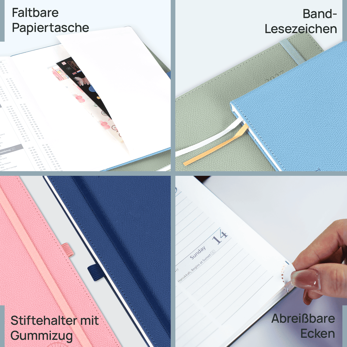 DE A6 Size 2027 Weekly planner Horizontal Layout Calendar Planner