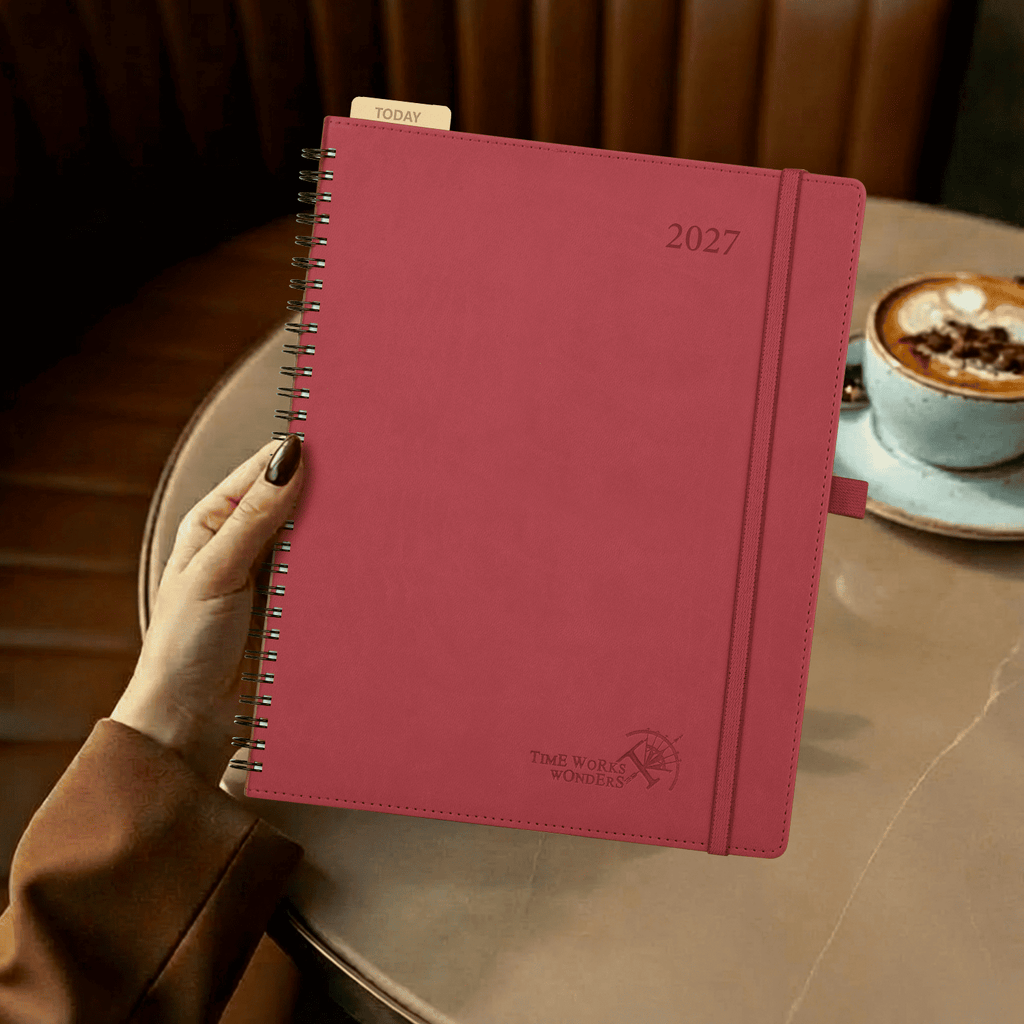 DE Large Size 2027 Spiral Weekly Calendar Planner (January–December) Soft Cover