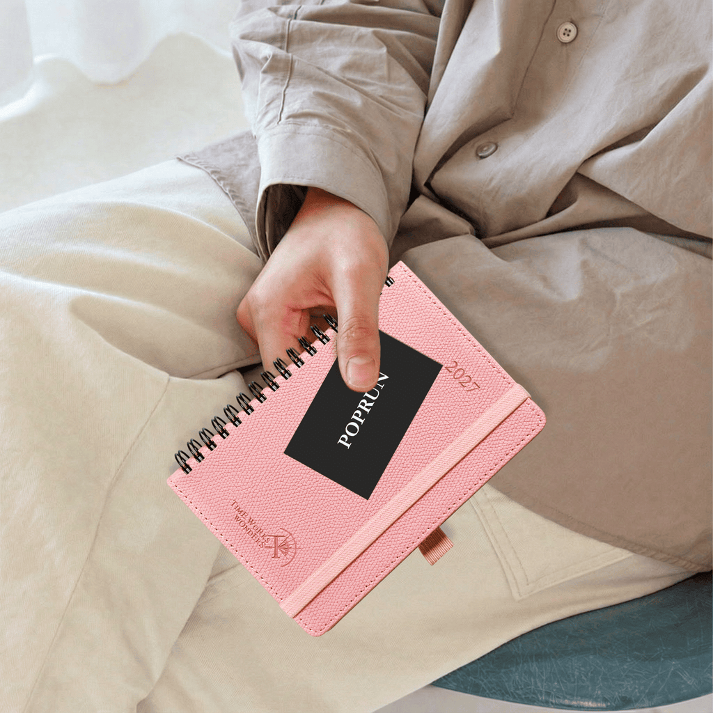 DE A6 Size 2027 Spiral Weekly Planner Hardcover| Horizontal Layout