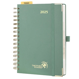 POPRUN 2025 Daily Planner Mid Night Green