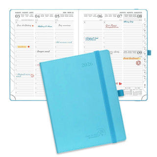 POPRUN 2026 Weekly Planner Donau Blue