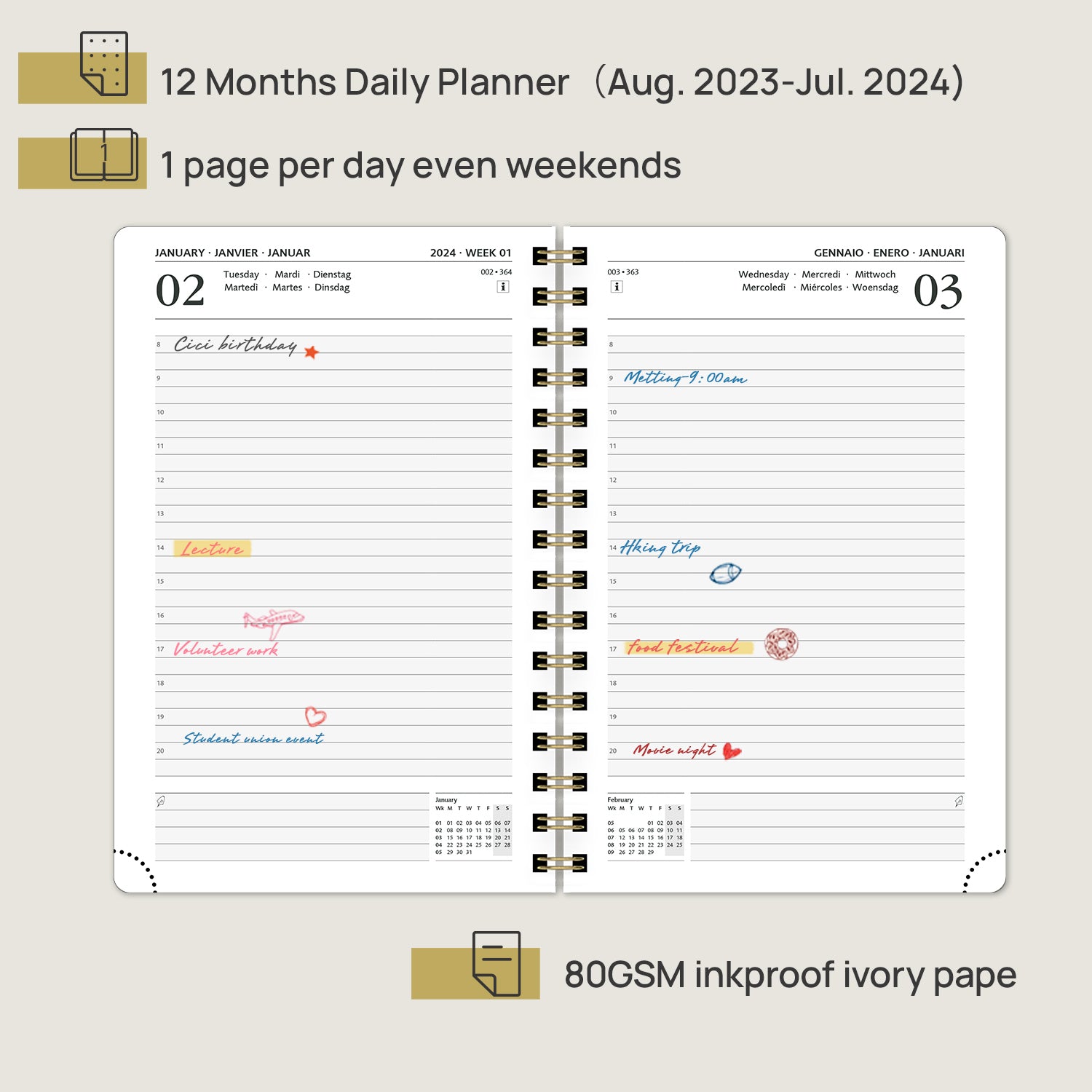 POPRUN 2023-2024 Academic Daily Planner
