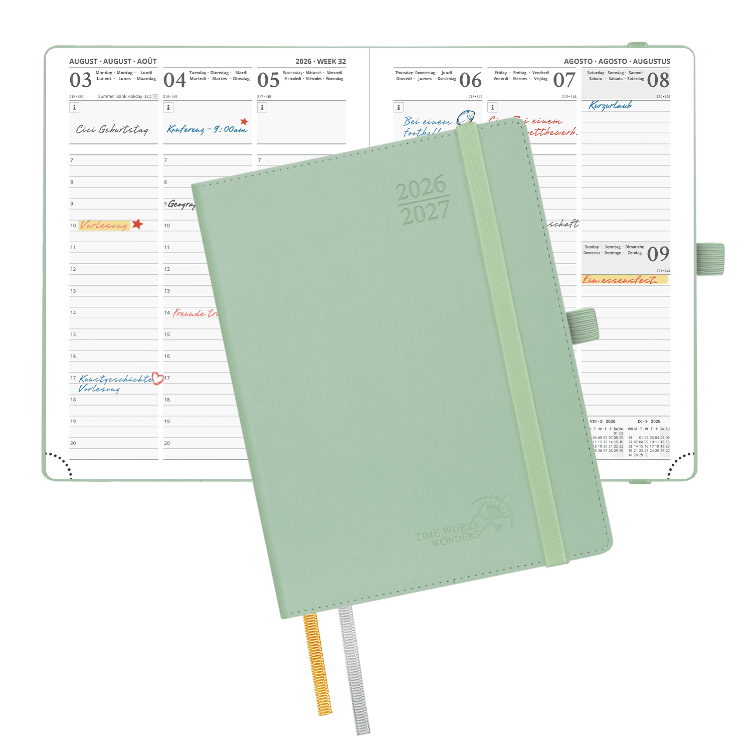 POPRUN 2026-2027 Academic Planner Celadon Green