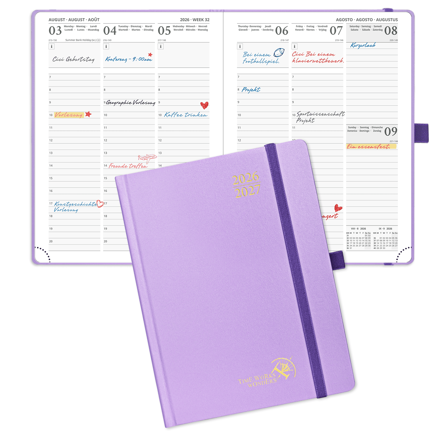 POPRUN 2026-2027 Academic Planner Violet
