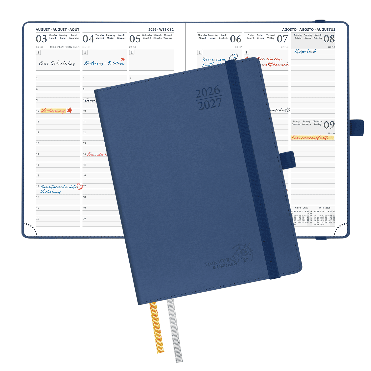 POPRUN 2026-2027 Academic Planner Navy Blue
