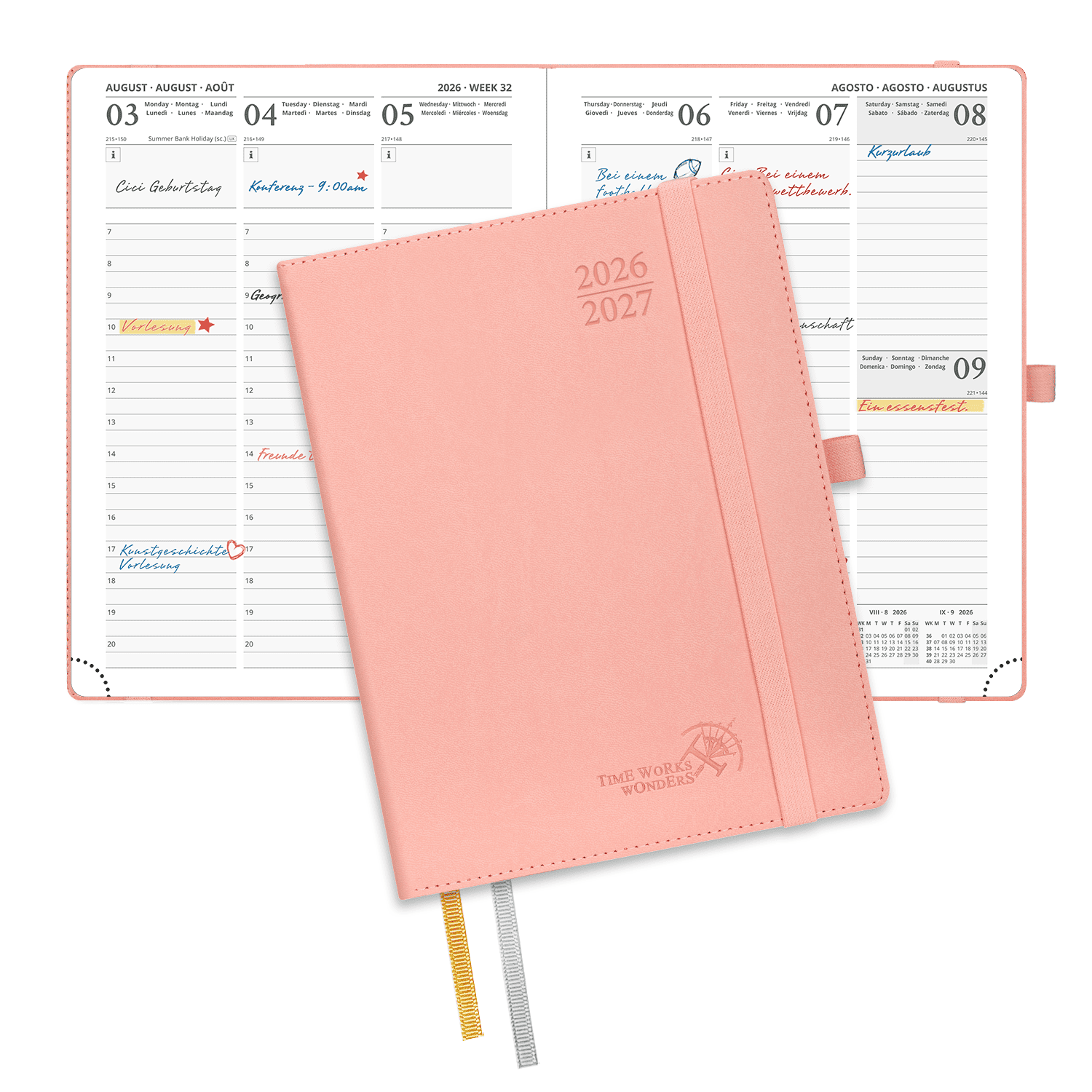 POPRUN 2026-2027 Academic Planner Pink