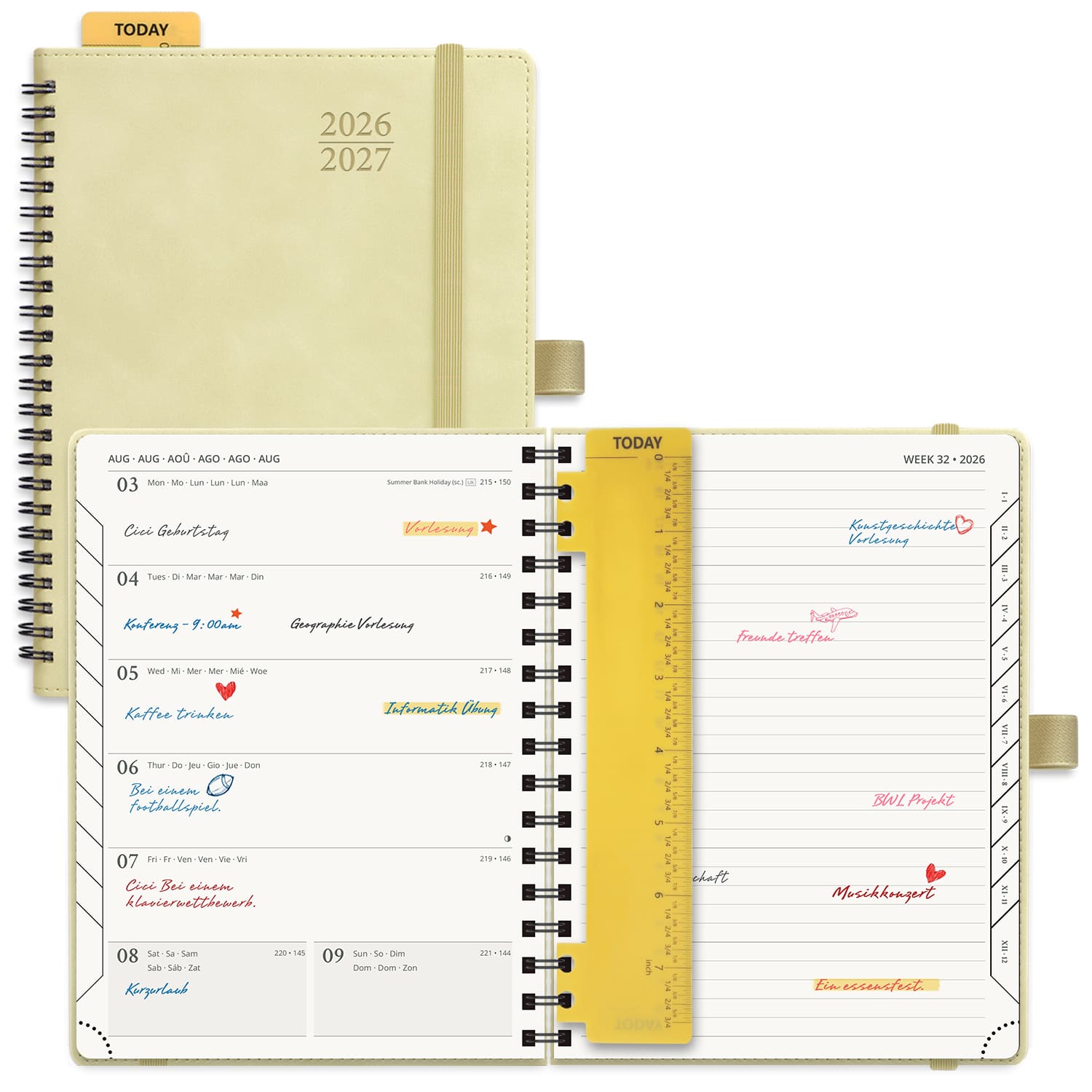 POPRUN 2026-2027 Academic Planner Beige