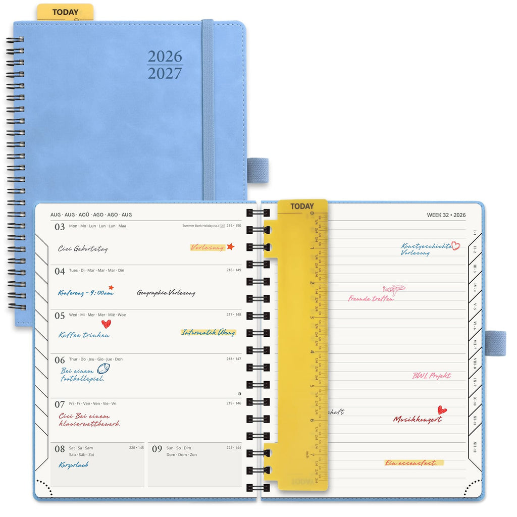 POPRUN 2026-2027 Academic Planner Cerulean Blue