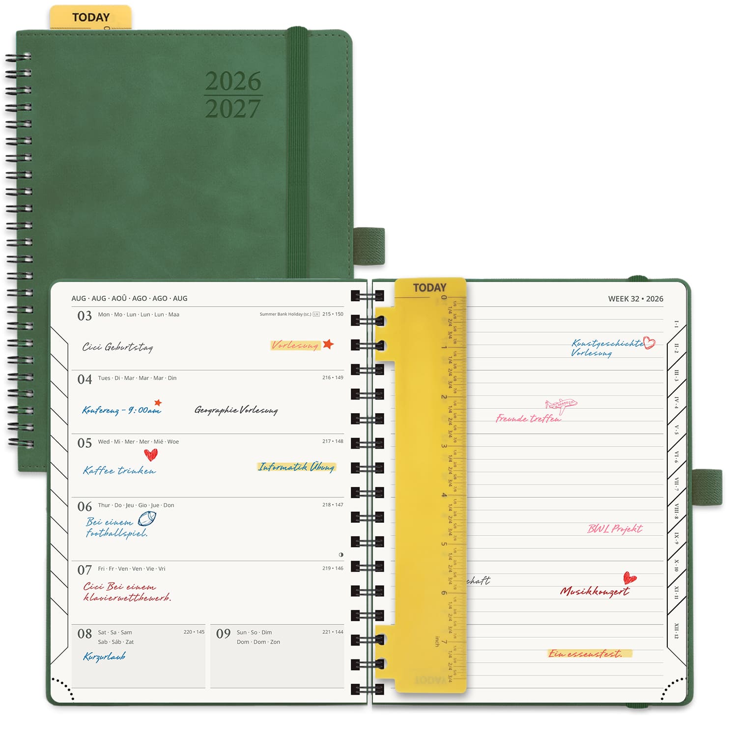 POPRUN 2026-2027 Academic Planner Green