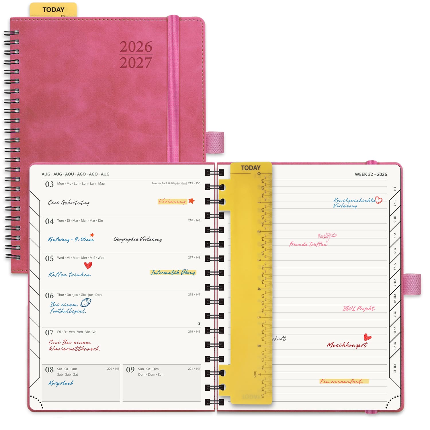 POPRUN 2026-2027 Academic Planner Magenta
