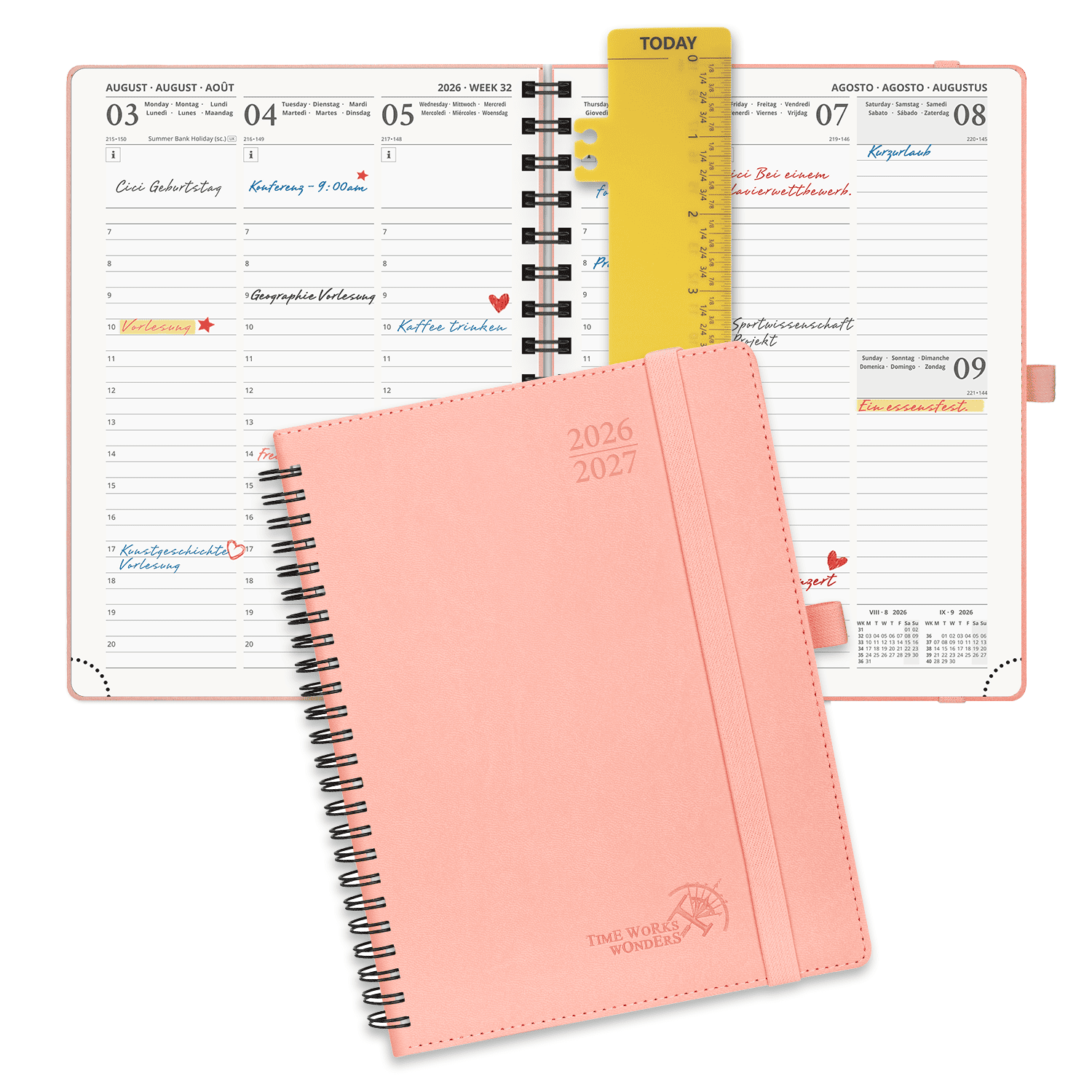POPRUN 2026-2027 Academic Planner Pink