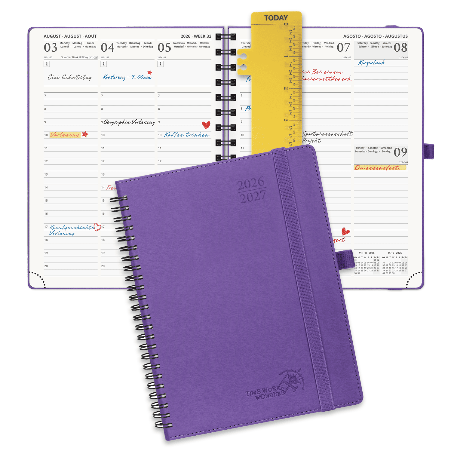POPRUN 2026-2027 Academic Planner Purple