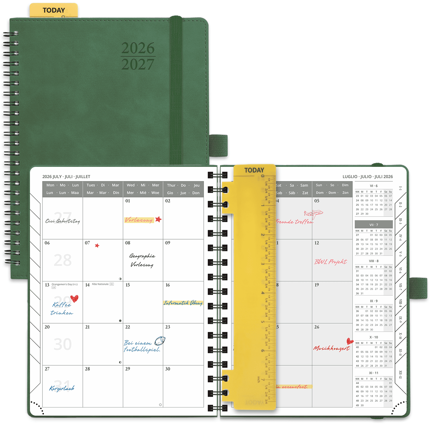 POPRUN 2026-2027 Academic Planner Green