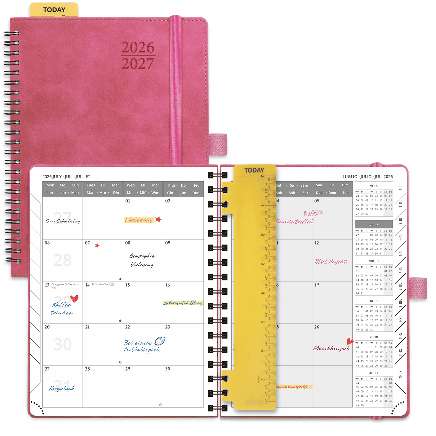 POPRUN 2026-2027 Academic Planner Magenta