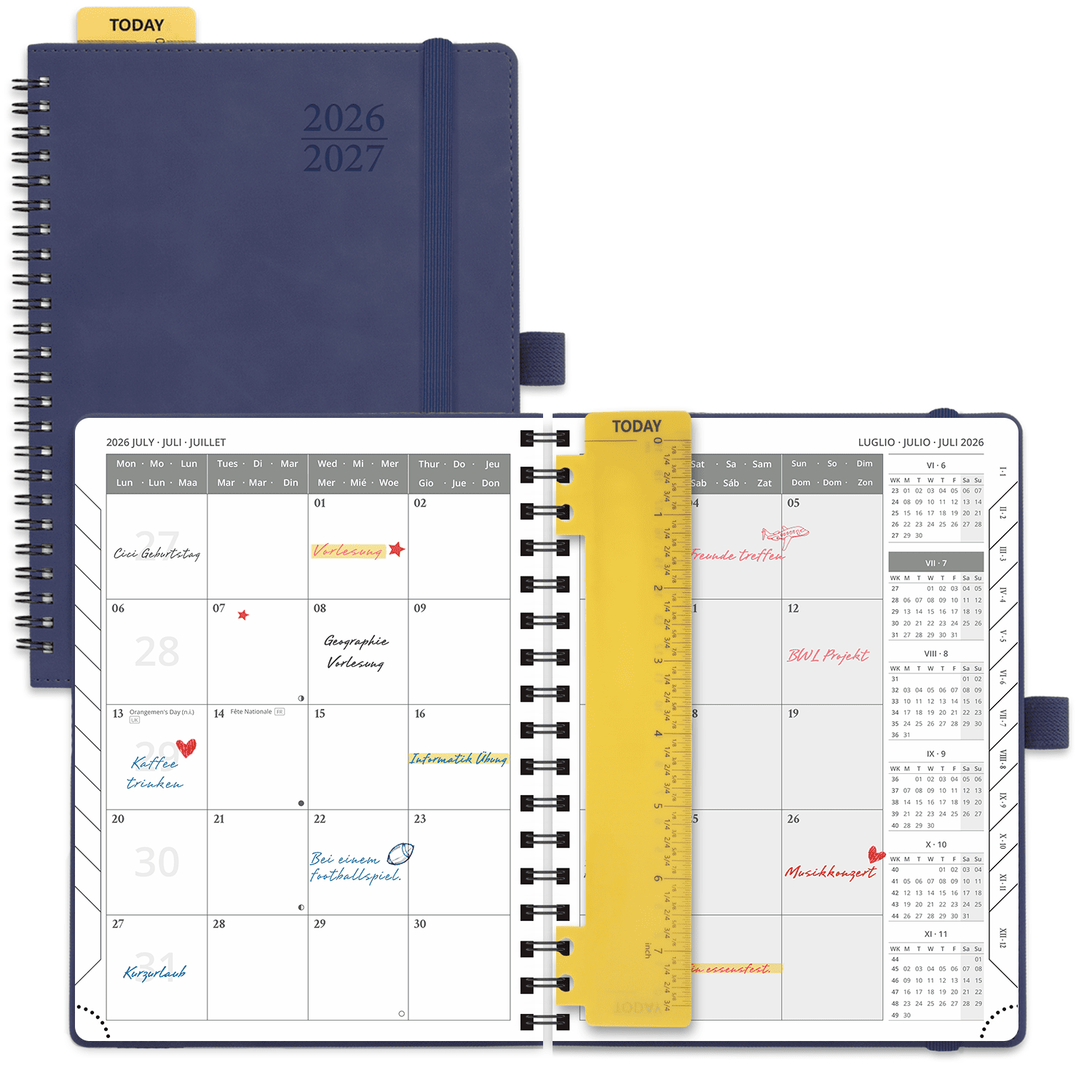 POPRUN 2026-2027 Academic Planner Navy Blue