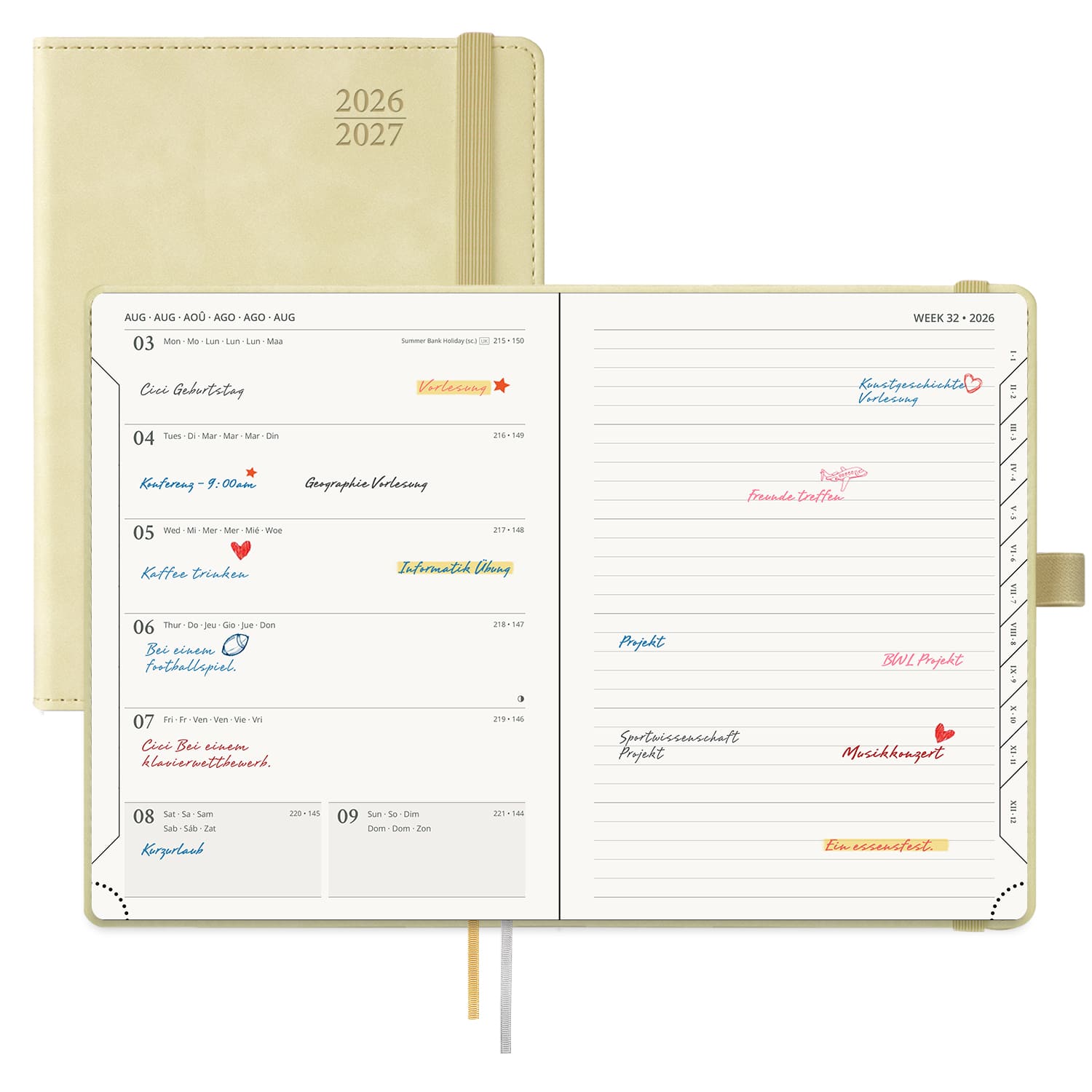 POPRUN 2026-2027 Academic Planner Beige