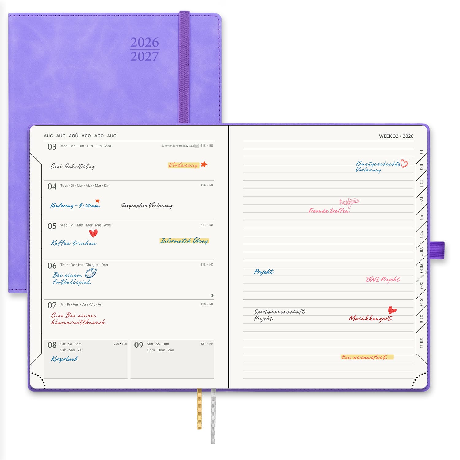 POPRUN 2026-2027 Academic Planner Lillac