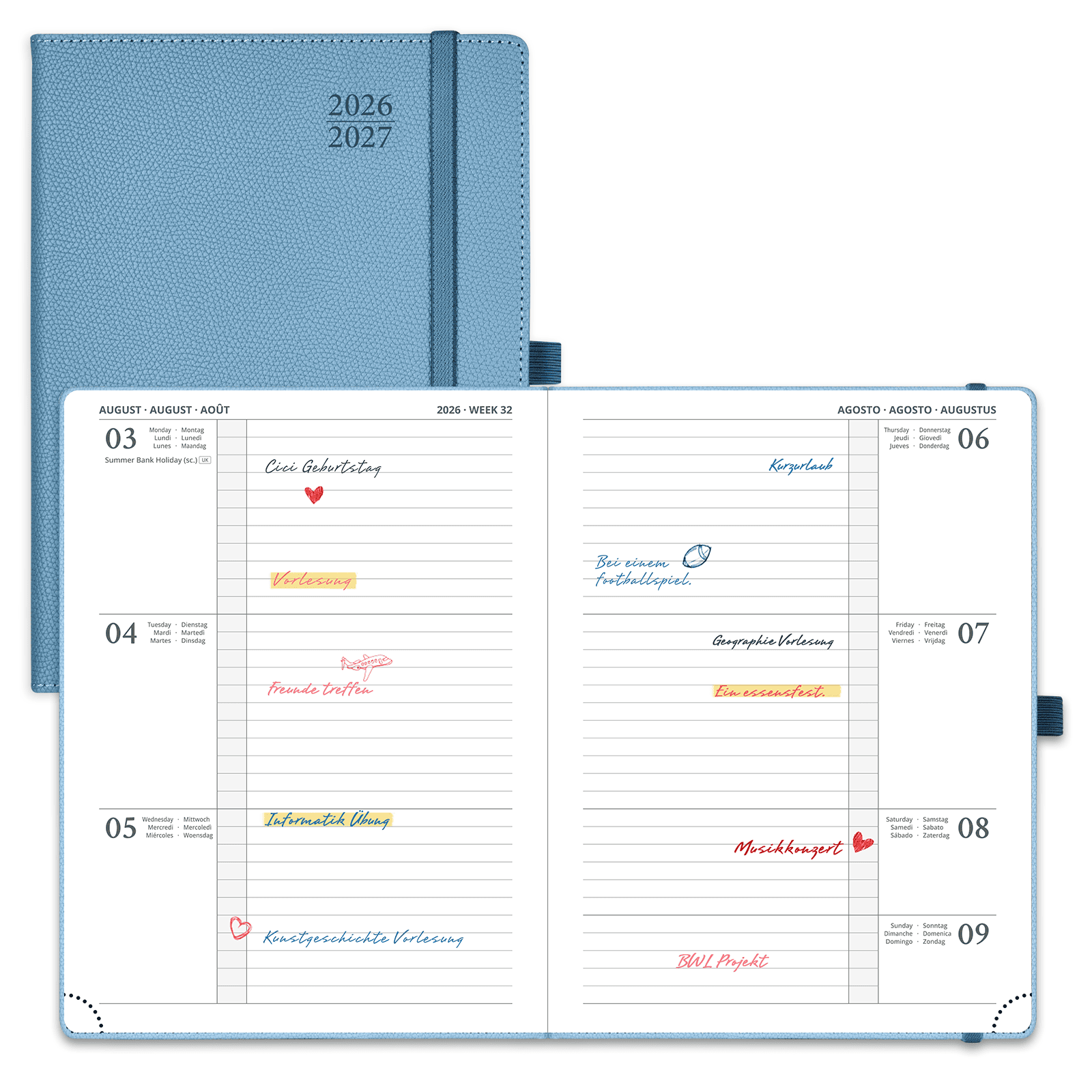 POPRUN 2026-2027 Academic Planner Aquamarine