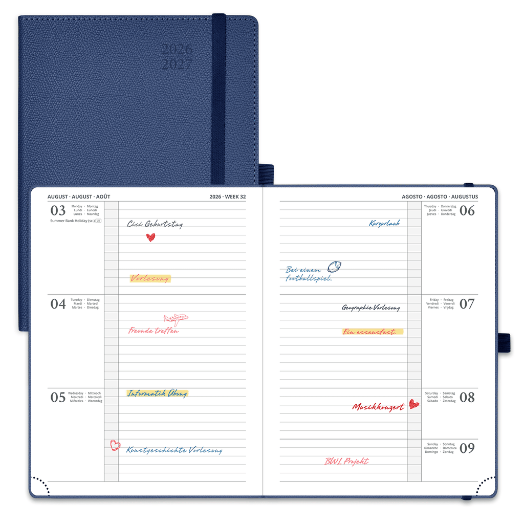 POPRUN 2026-2027 Academic Planner Navy Blue