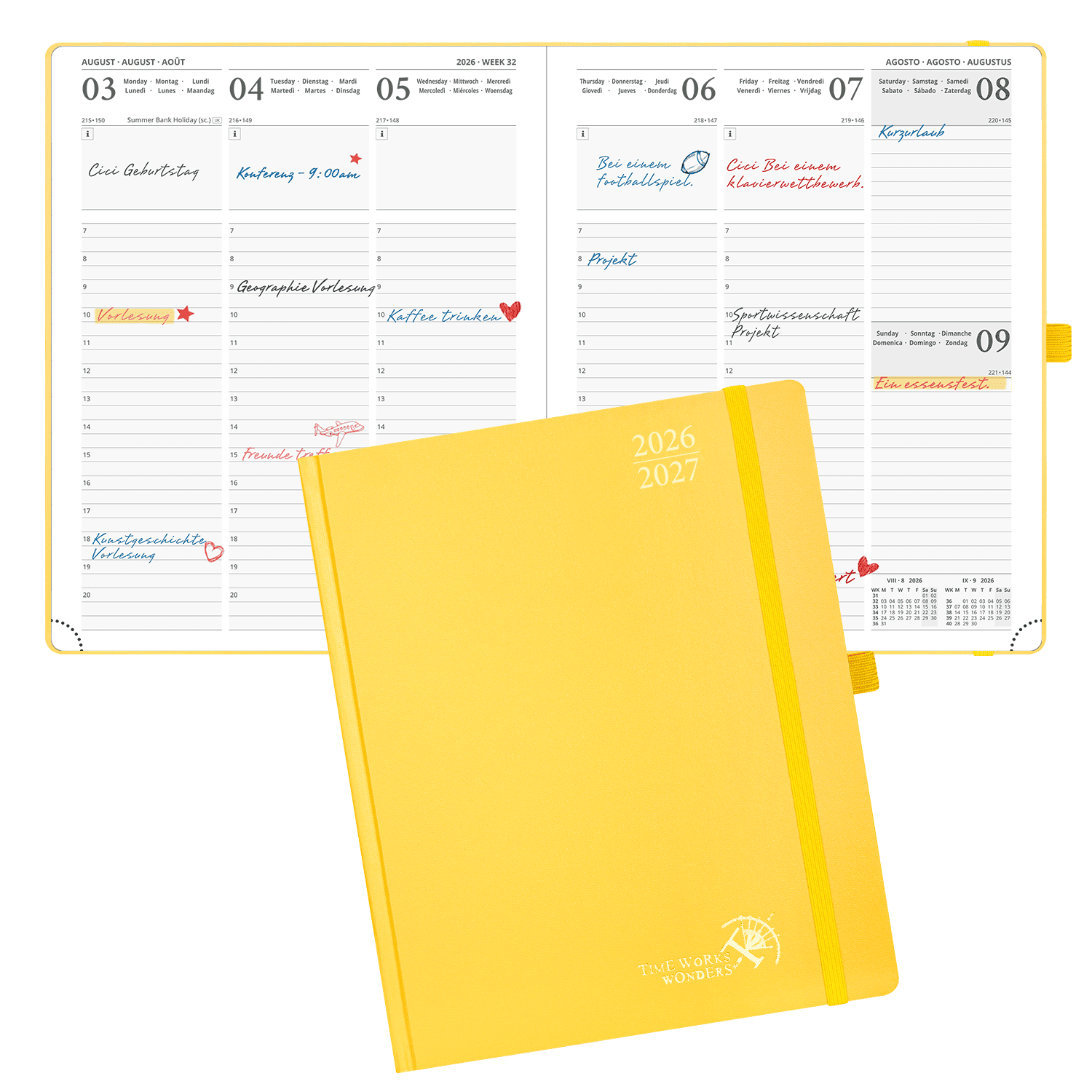 POPRUN 2026-2027 Academic Planner Light Yellow