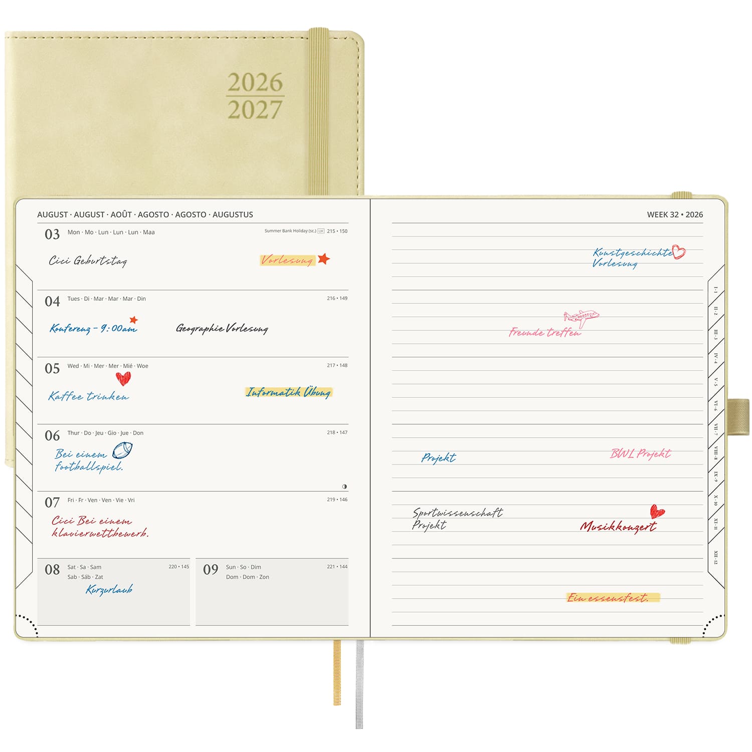 POPRUN 2026-2027 Academic Planner Beige