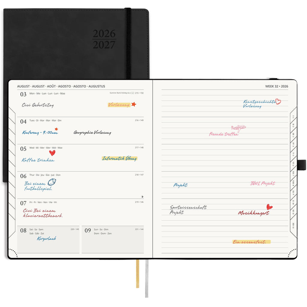 POPRUN 2026-2027 Academic Planner Black