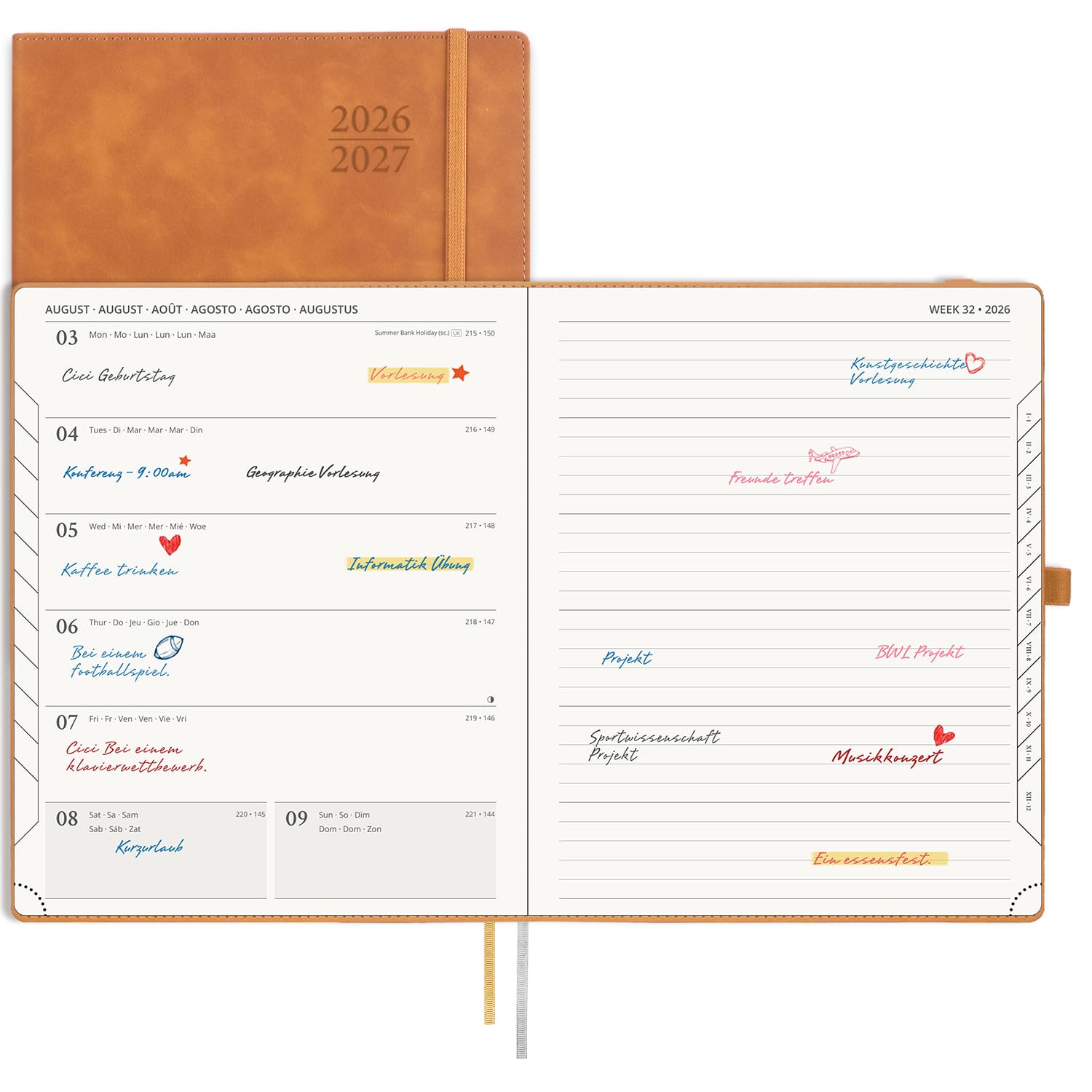POPRUN 2026-2027 Academic Planner Brown