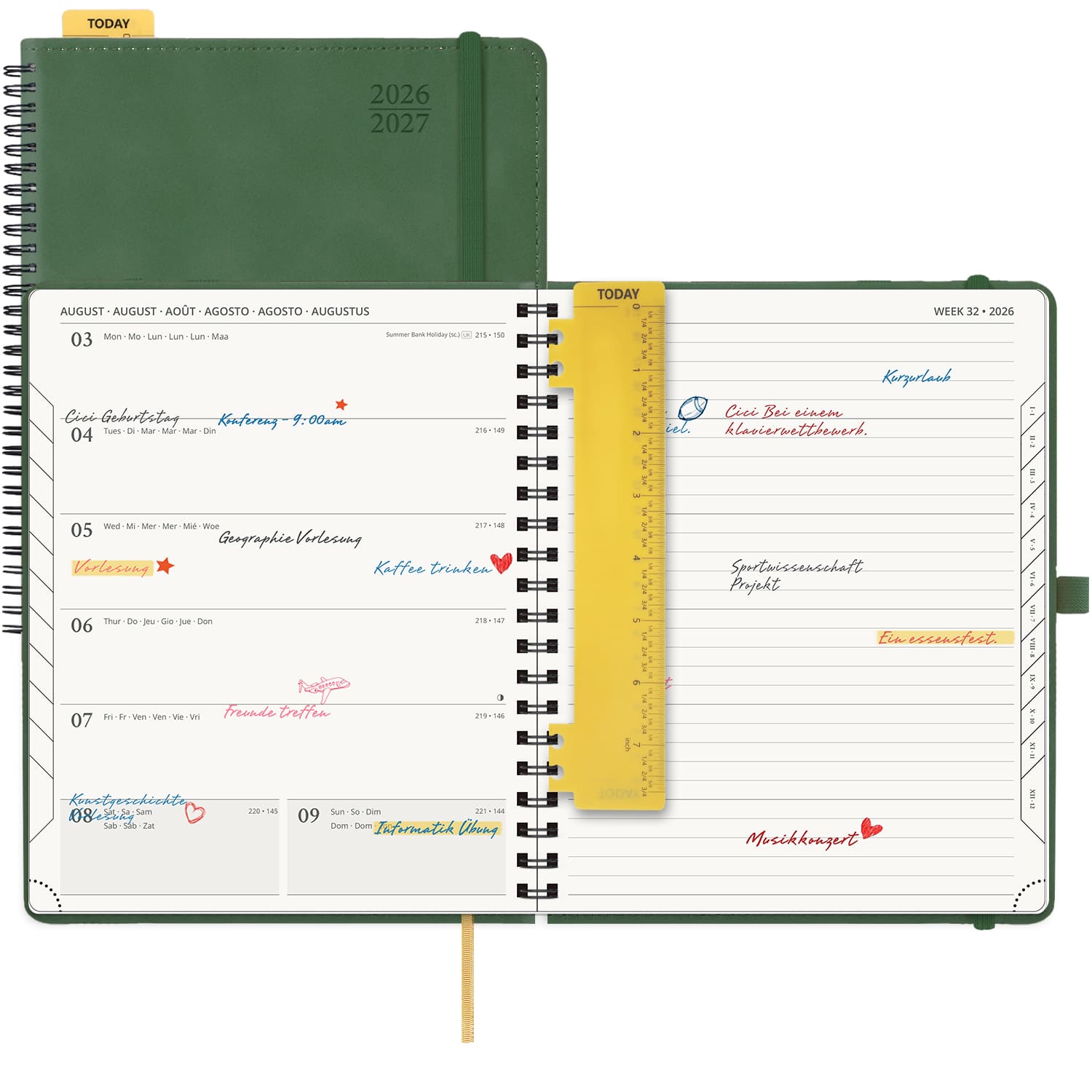 POPRUN 2026-2027 Academic Planner Green