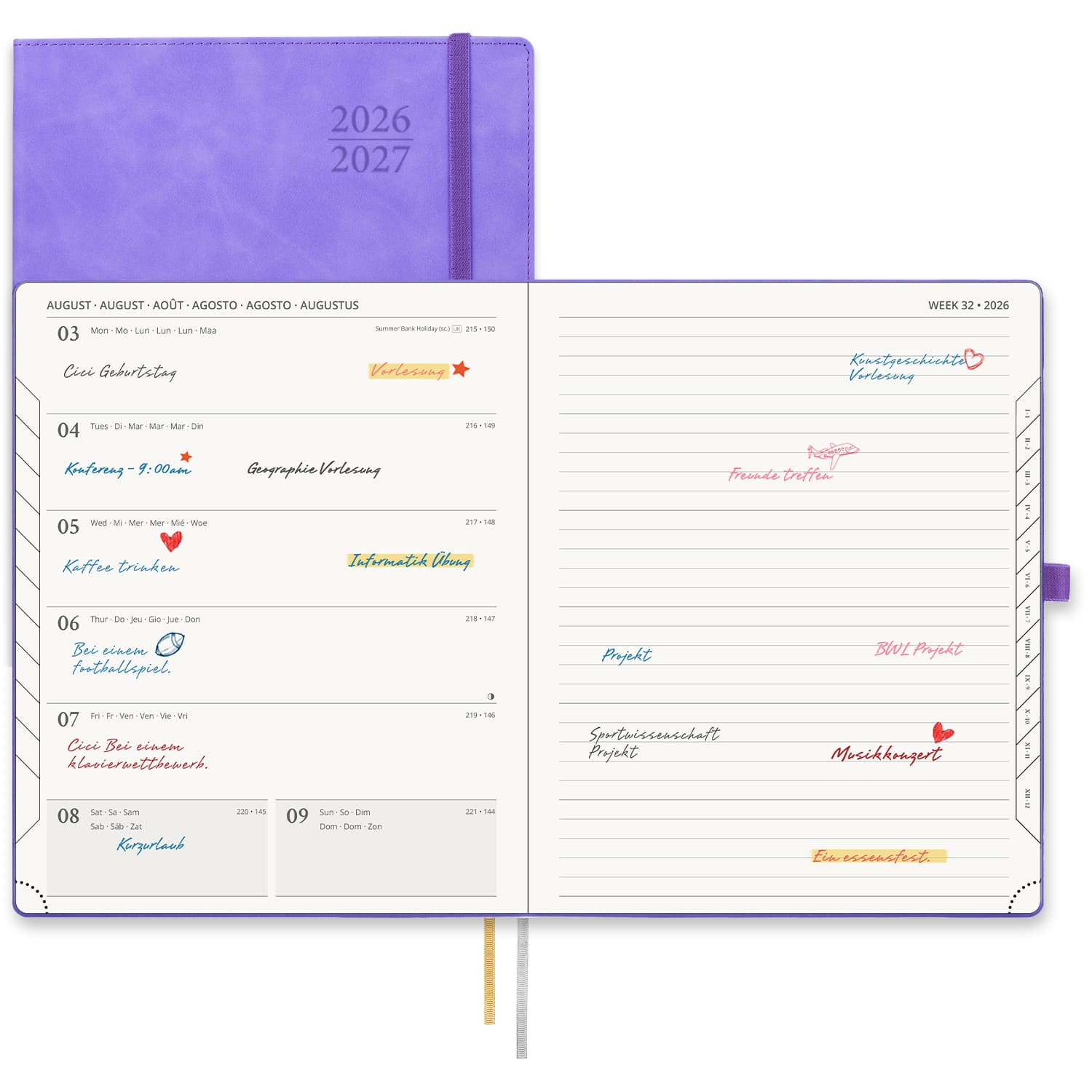 POPRUN 2026-2027 Academic Planner Lillac