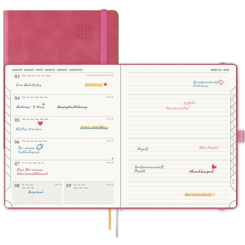 POPRUN 2026-2027 Academic Planner Magenta