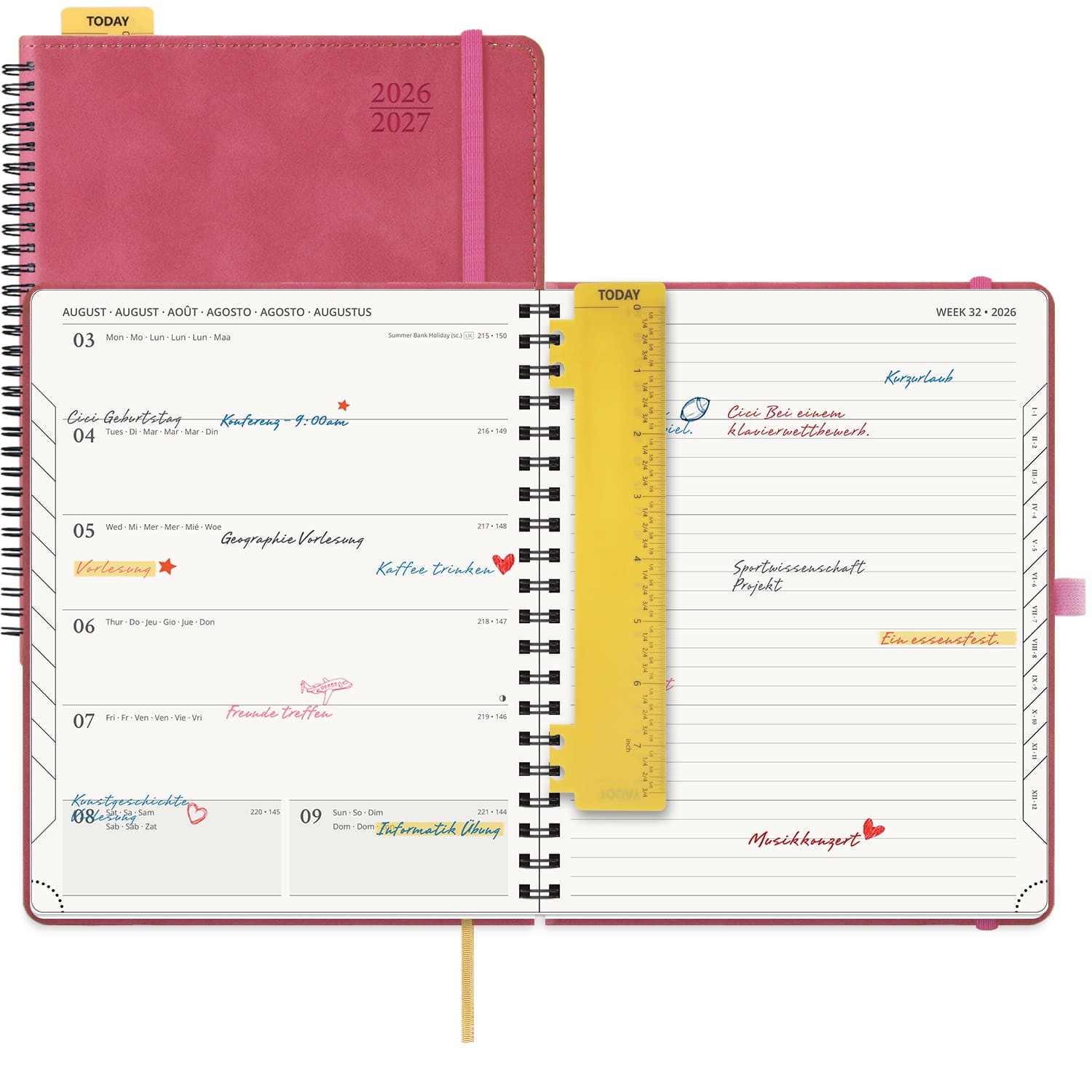 POPRUN 2026-2027 Academic Planner Magenta