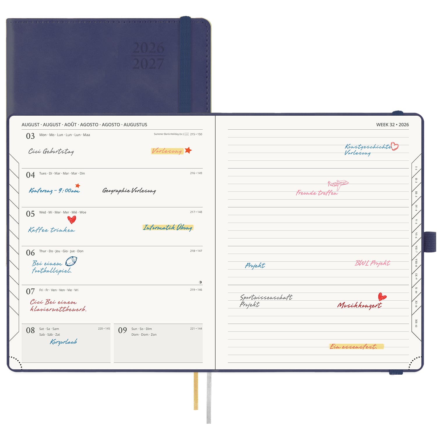 POPRUN 2026-2027 Academic Planner Navy Blue