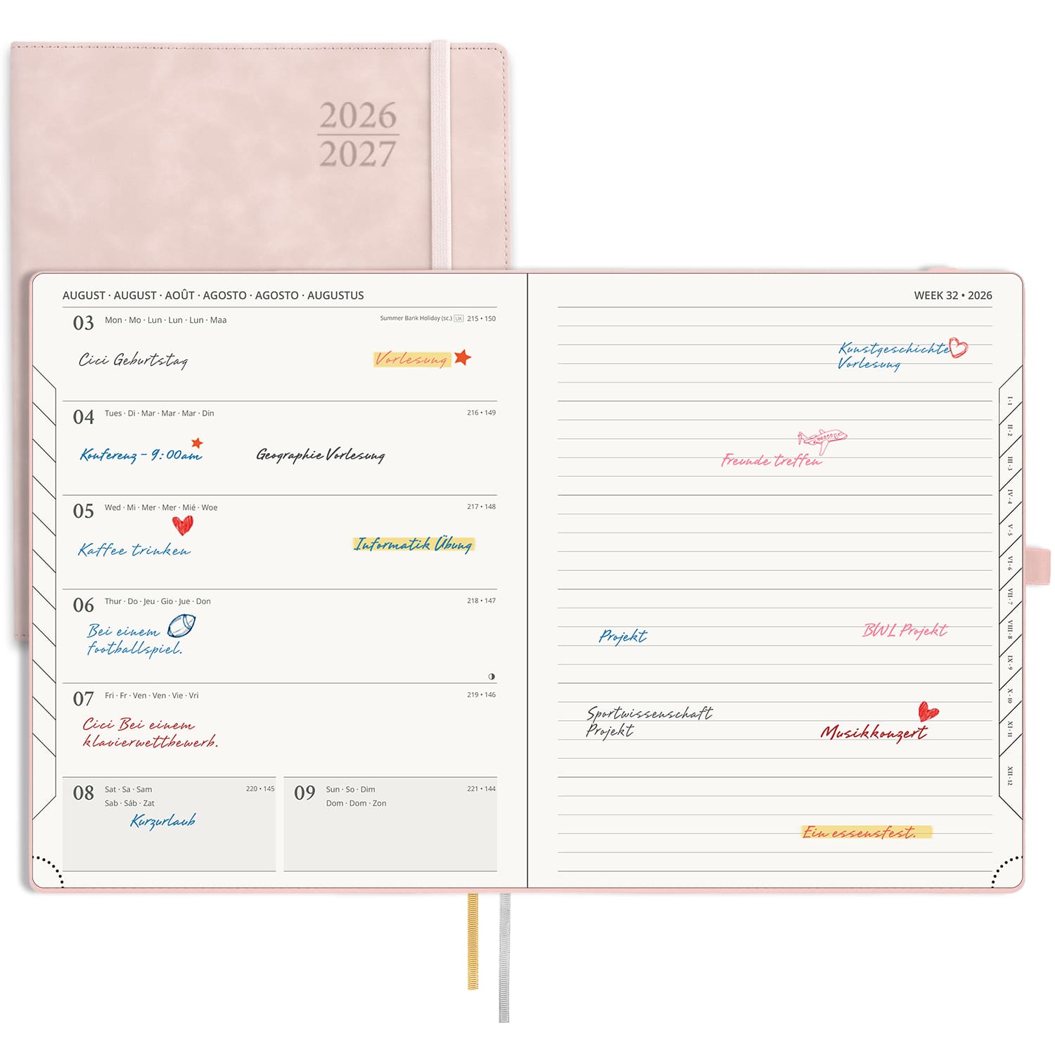 POPRUN 2026-2027 Academic Planner Pink