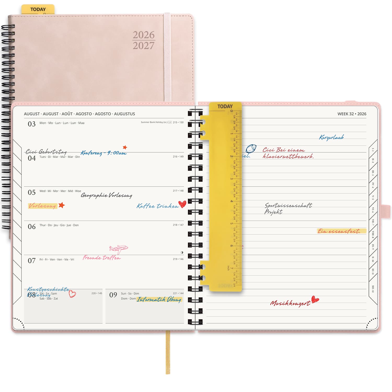 POPRUN 2026-2027 Academic Planner Pink