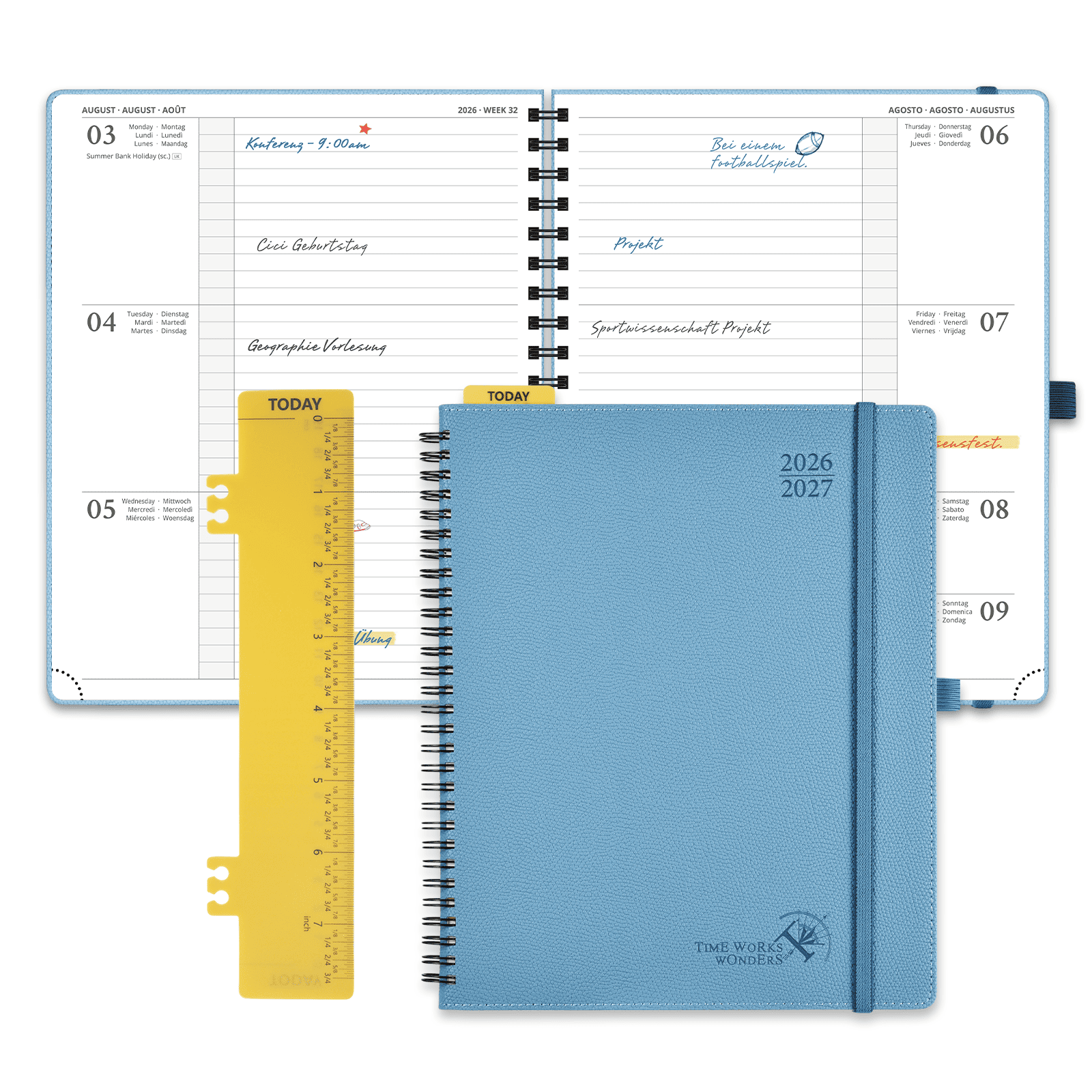 POPRUN 2026-2027 Academic Planner Aquamarine