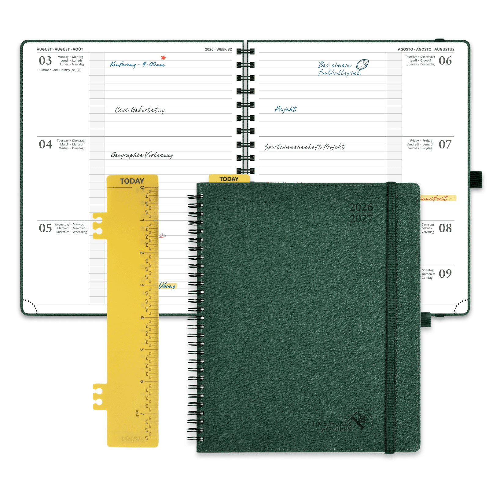 POPRUN 2026-2027 Academic Planner Army Green