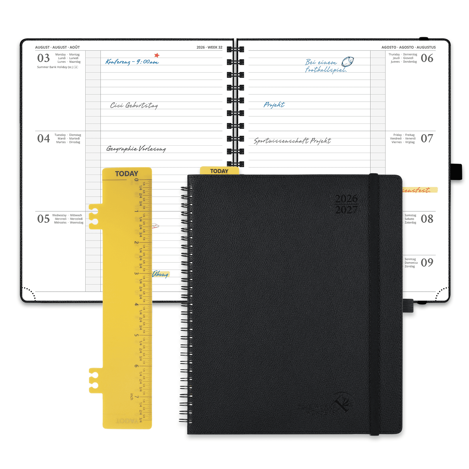 POPRUN 2026-2027 Academic Planner Black